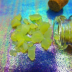 Yellow Opal Gemstone Chips In A Bottle Embellishments Natural Semi Precious